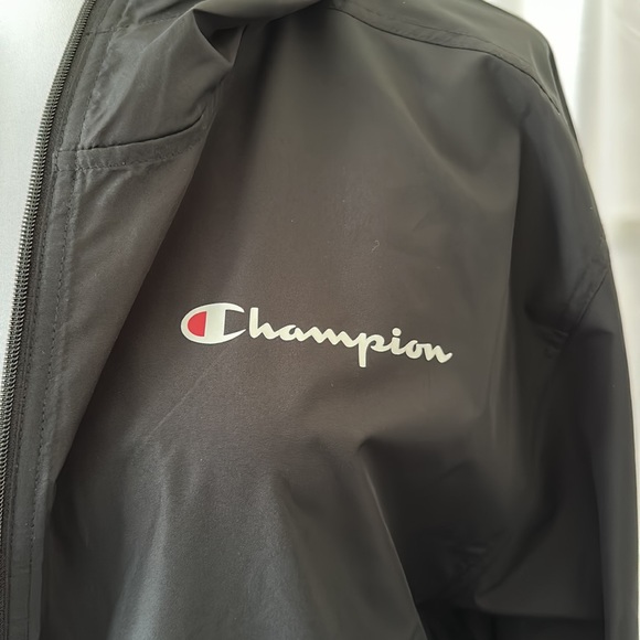 NWT Champion Hooded Windbreaker Jacket- Sz L, Black - Picture 3 of 5